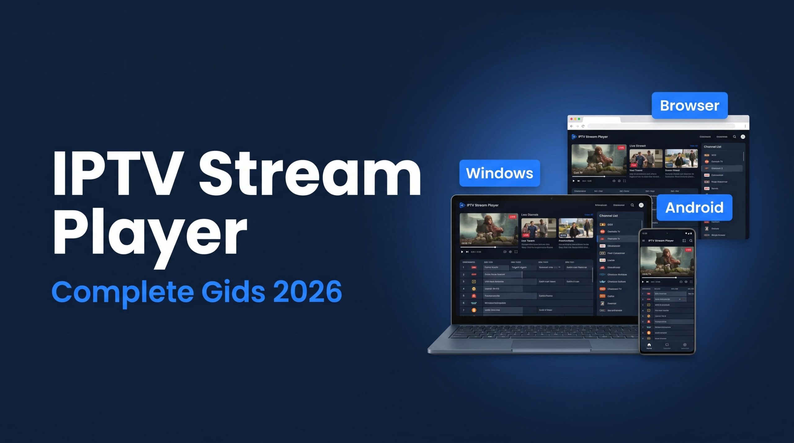 IPTV Stream Player: Complete Gids voor Windows, Android en Browser (2026)